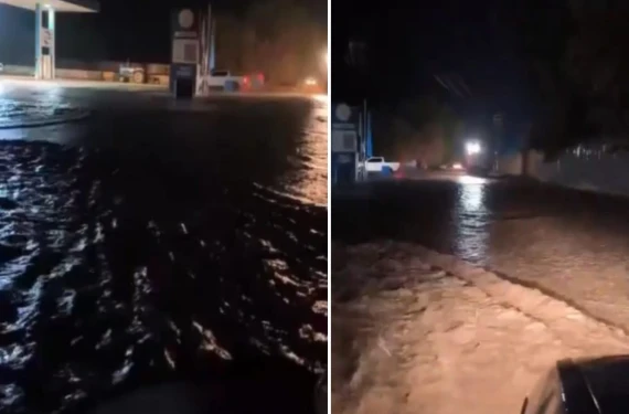 Şanlıurfa'da sağanağın şiddeti kamerada...