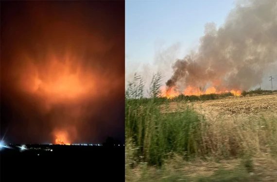 Şanlıurfa’da anız yangını: