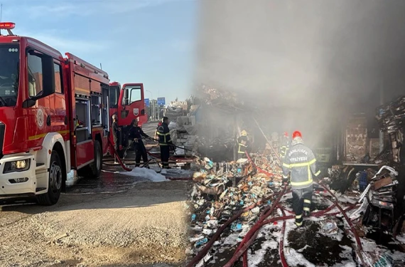 Tonlarca malzemeden geriye kül kaldı