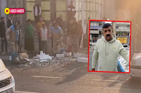 Balıkları yere döktü