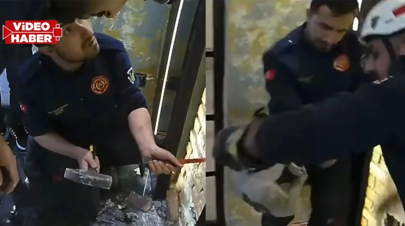 Şanlıurfa’da itfaiye minik dost için seferber oldu! Sıkıştığı alandan çıkarıldı