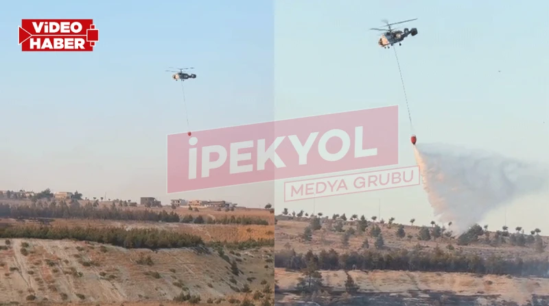 Şanlıurfa'da büyük yangın devam ediyor! Helikopterle müdahale ediliyor