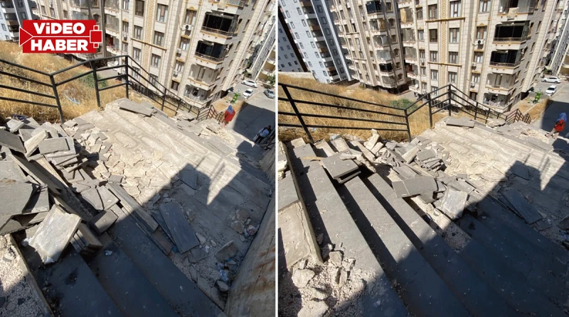 Şanlıurfa’da yıkık dökük merdiven tepki çekti! Vatandaşlar yapılmasını istiyor