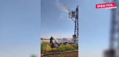 Şanlıurfa'da trafo alev aldı: Onlarca dönüm buğday son anda kurtarıldı