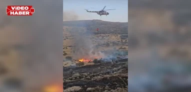 Mardin’de yangına havadan helikopterle müdahale: Şanlıurfa’da benzer imkan yok