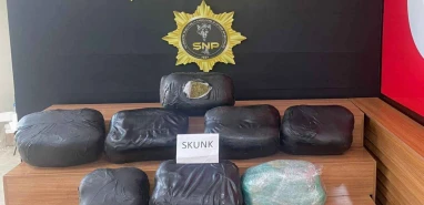 Şanlıurfa’da iki araçta arama! Yüklü miktarda skunk maddesi ele geçirildi