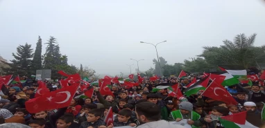 Şanlıurfa'da çocuklar Filistin için yürüdü