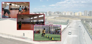 Seyrantepe’de yeni hizmete sunulan spor salonuna yoğun ilgi