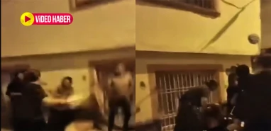 Dehşete düşüren görüntüler: 4 kadın, 1 kadını sopayla dövdü