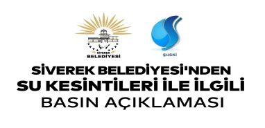 Siverek Belediyesinden su kesintileriyle flaş açıklama!    “ŞUSKİ’nin kesintileri duyurması gerekiyor”