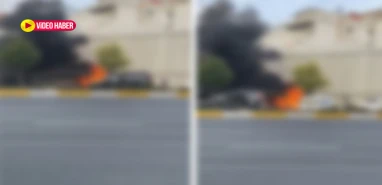 Araç cayır cayır yandı! İtfaiye yarısında gelebildi