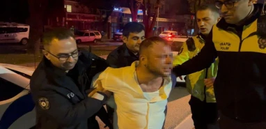 Patlak lastik ile kaçmaya çalıştı... Sürücüden polise "Lahmacun" savunması