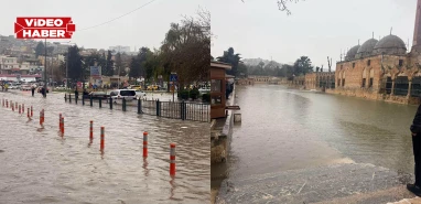 Balıklıgöl'ün çevresi de "göl' oldu! Gitmek isteyenler daha ilerisine gidemiyor
