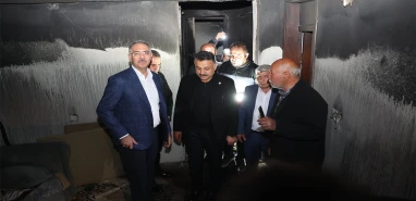 Şanlıurfa'da evleri alevlere teslim olmuştu! Başkan Kuş’tan anlamlı destek