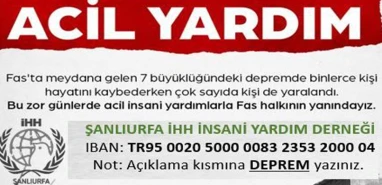 Şanlıurfa İHH’dan Fas’a yardım eli