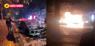 Şanlıurfa’da korku dolu anlar! Otomobil alev topuna döndü