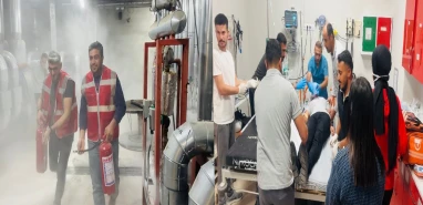 Şanlıurfa'daki hastanede gerçeğini aratmayan tatbikat