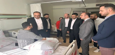 Şanlıurfa İl Sağlık Müdürü Berk’ten yaralı başhekim yardımcısına ziyaret!