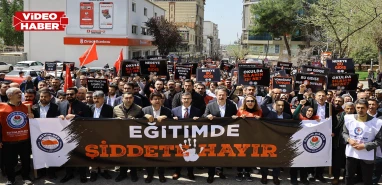 Şanlıurfa’da binler eğitimde 'şiddete dur' demek için yürüdü
