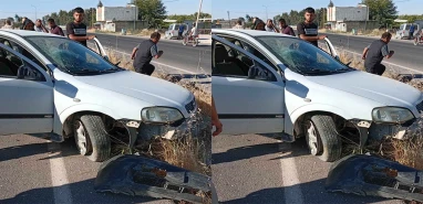 Şanlıurfa'da feci kaza! Kontrolden çıkan araç refüje çarptı: Yaralılar var...