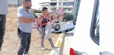 Şanlıurfa’da kontrolden çıkan araç takla attı! Yaralılar var