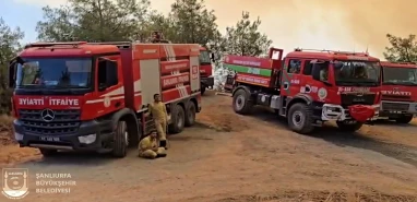 2 gündür yanıyor: Şanlıurfa'daki ekipler Hatay için seferber
