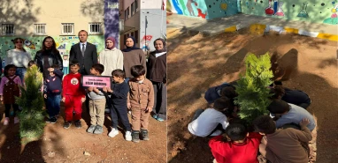Ankaralı eğitimcinin anısına Şanlıurfa’da fidan dikildi