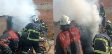 Şanlıurfa'da yangın paniği: Mesken yerini alevler sardı