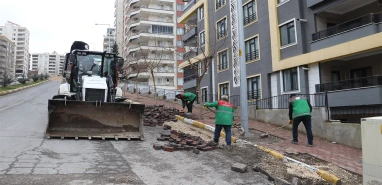 Karaköprü’de yağışın izleri siliniyor