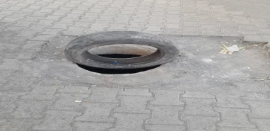 Urfa’da çalınan rögar kapağının yerine ilginç önlem
