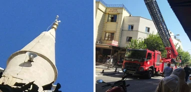 Şanlıurfa’da deprem sonrası minare için alarm: Cadde trafiğe kapatıldı