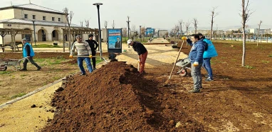 Eyyübiye Millet Bahçesi'nde mevsimsel bakım çalışmaları başladı! Yaz sezonuna hazırlanıyor