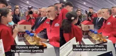 Minik mucit TEKNOFEST’e damga vurdu! Bakan Kacır Şanlıurfalı öğrenciye hayran kaldı