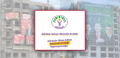 DEM’den vatandaşların da şikayetçi olduğu poster kararı