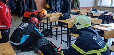Şanlıurfa’da deprem tatbikatı gerçeğini aratmadı