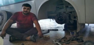 Şanlıurfa'da tamirci gencin acı sonu! Otobüsü tamir ediyordu...