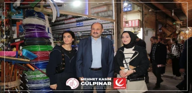 Gülpınar çarşı esnafını ziyaret etti