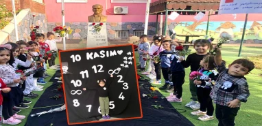 Miniklerden duygulandıran 10 Kasım anması