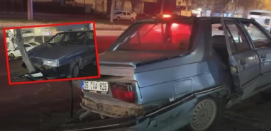 Şanlıurfa'da korkutan kaza! Önce araca, sonra ağaca çarptı
