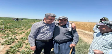 Şanlıurfalı başkan tarlaya indi! “Üretimin ve emeğin yanındayız”