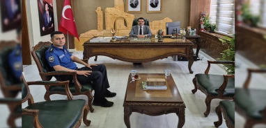 Başkomiser Gürbüzer’den Kaymakam Han’a ziyaret