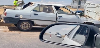 Şanlıurfa'da kaza: Çarpışmanın şiddetiyle takla attı!