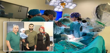 Minik Yusuf artık bizi duyacak!  Harran Üniversitesi Hastanesi’nde kritik ameliyat