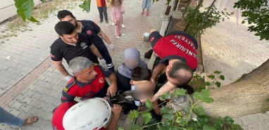 Şanlıurfa'da korku dolu anlar! 10 yaşındaki çocuk itfaiye ekipleri tarafından kurtarıldı