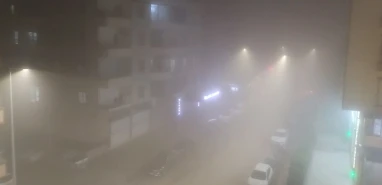 Şanlıurfa'nın ilçesini sis kapladı...