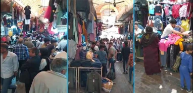 İğne atsan yere düşmez! Şanlıurfa’da tarihi çarşılarda insan seli…