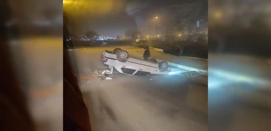 Şanlıurfa’da araba takla attı! 2 yaralı