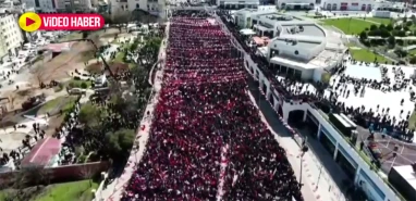 Yeniden Refah Şanlıurfa mitinginin havadan görüntüleri ortaya çıktı