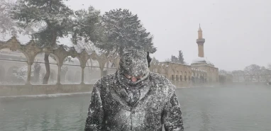 Komşulara lapa lapa kar... Urfa’ya soğuk hava!