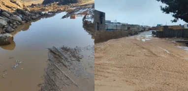 Viranşehir’de çamurla kaplı yollar ailenin ulaşımı için açıldı